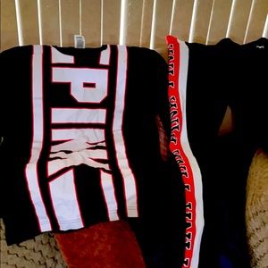 Pink and adidas clothing.